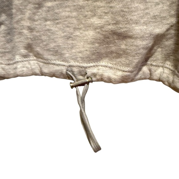 Bershka Womens Grey Cropped Sweatshirt with Stopper Drawstring Waist "SF Cali" L - Picture 5 of 12